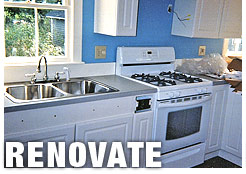 We can renovate any space- update your kitchen, bathroom or living space